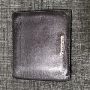 Black Leather Christian Dior Mens Wallet